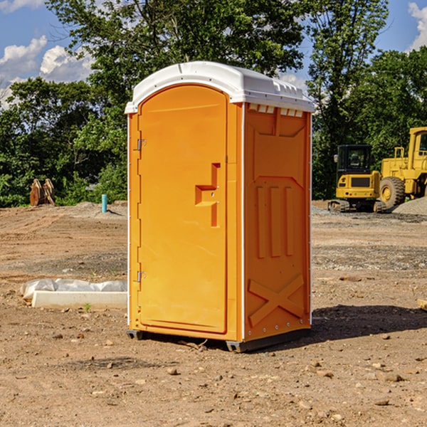 how often are the portable toilets cleaned and serviced during a rental period in Yoder